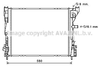 AVA QUALITY COOLING rt2608 -  Радиатор, охлаждение двигателя
